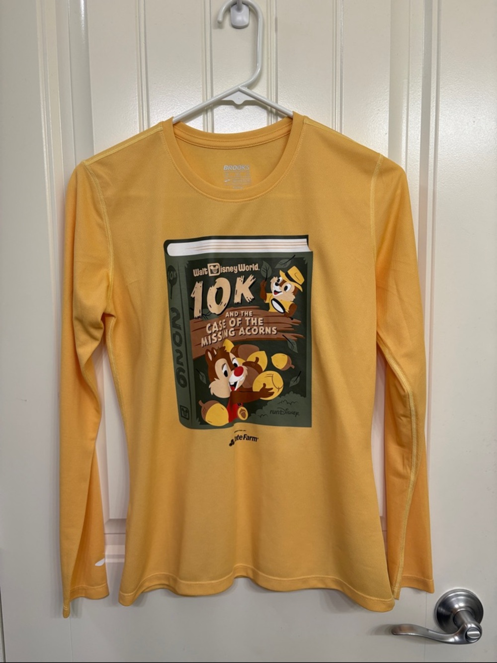 Disney 10K Chip 'n' Dale Yellow Long-Sleeve Tee